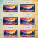 Lake Tahoe Art, mountain painting, scenic sunset print, southwest wall art, panoramic art, extra wide art, framed canvas print