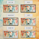 Longhorn Skull Art, southwest wall art, boho art, rustic decor, skull art, extra wide art, wabi sabi art, framed canvas print, farmhouse art