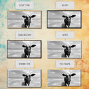 Curious Beach Cow, coastal wall art, cow painting, whimsical art, black and white photography, farmhouse decor, seascape painting, Canvas Print