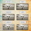 Longhorn, beach, western decor, rustic art, farmhouse art, extra wide art, above sofa art, panoramic painting, framed canvas print