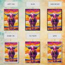 Pop Art Cow, Pink Orange Wall Art, Southwest Wall Art, Canvas Print, Rustic Decor, Farmhouse Art, Living Room Art, Bold Wall Art