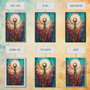 Sacred Symbol Artwork, sacred geometry wall art, abstract energy art, teal wall art, mystical artwork, framed canvas print, boho art, moody art