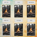 Campfire, rustic art, outdoor adventure, framed canvas print, wilderness decor, bonfire night, cozy cabin wall art, moody art, fall vibes