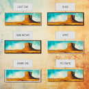 Monument Valley, southwest wall art, mountain painting, rustic wall art, blue and green wall art, extra wide art, Canvas Print
