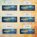 Paddle, nautical wall art, coastal decor, ocean painting, panoramic art, extra wide art, blue and green wall art, Framed Canvas Print