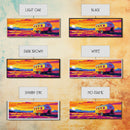 Camper, vintage Christmas, retro art, southwest wall art, extra wide art, gift idea for her, pink orange wall art, Canvas Print