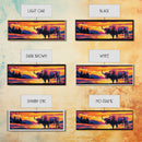 Buffalo painting, colorful animal art, rustic decor, extra wide art, framed canvas print, southwest wall art, landscape painting, wild west art