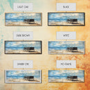 Western Wagon, desert art, cowboy decor, sunset painting, southwest wall art, extra wide panoramic art, framed canvas print