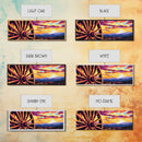 Vibrant Wagon Sunset, pink abstract art, poppy wall art, boho art, panoramic painting, extra wide art, framed canvas print, vintage wall art