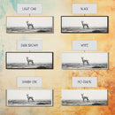 Lone Gazelle, moody art, southwest wall art, extra wide art, wabi sabi art, minimalist art, framed canvas print, panoramic painting