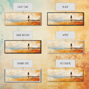 Desert Woman, African art, coastal wall art, rustic decor, minimalist painting, warm tones, framed canvas print, extra wide art