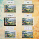 Spring Wildflower Field Landscape Painting Large Wall Art Print, Framed Canvas Nature Wall Decor, Rustic Country Landscape Living Room Art
