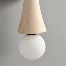 Hourglass Shape Travertine Obel Wall Sconce