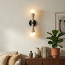 Hourglass Shape Travertine Obel Wall Sconce