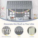 Twin Size Bed Frame House Bed with Trundle and 82 Inch Tall Roof by LJGDeals