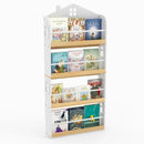 House-Shaped Kids Bookshelf with Anti-falling Baffles-White by LJGDeals
