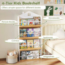 House-Shaped Kids Bookshelf with Anti-falling Baffles-White by LJGDeals