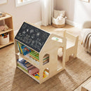 House-shaped Wooden Activity Kids Table Chair Set-Natural by LJGDeals