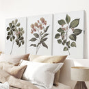 Rustic Botanical Wall Art. Vintage Flowers Prints by Wall Art Set
