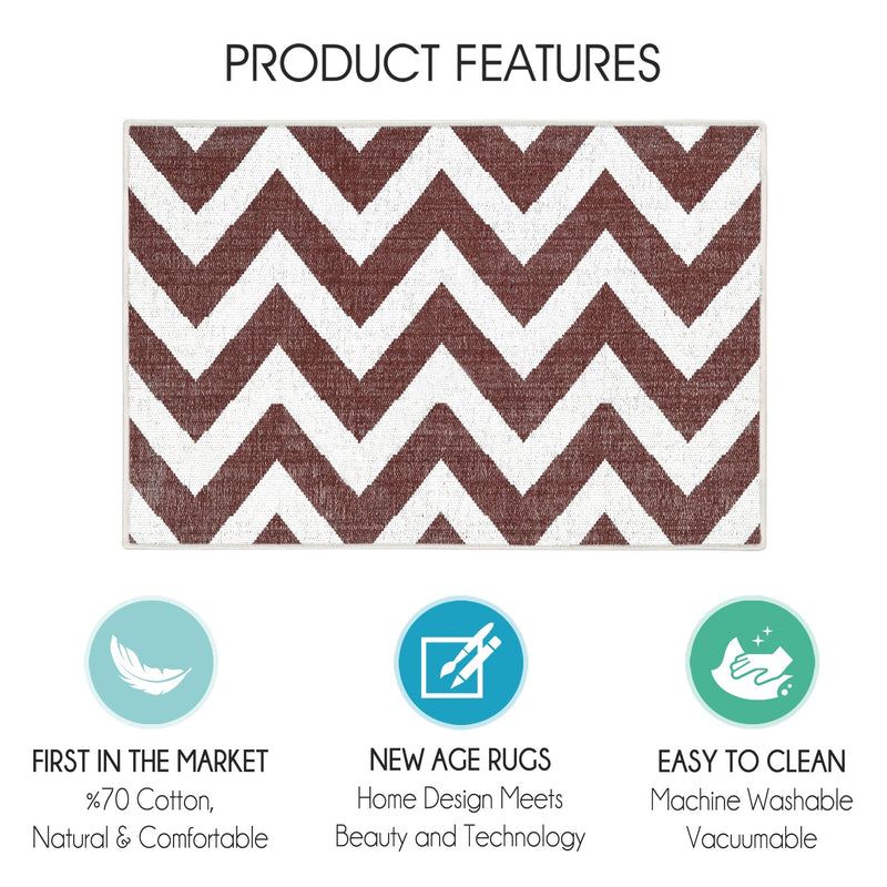 Sussexhome Traverse Collection 2 x 3 Foot Heavy Duty Low Pile  Landing Rug Runner
