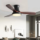 Hugger Wood Blade Ceiling Fan Lamp
