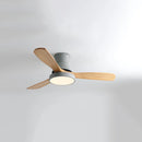 Hugger Wood Blade Ceiling Fan Lamp