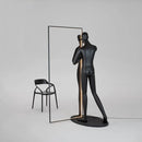 Human Mirror Sculpture Floor Lamp