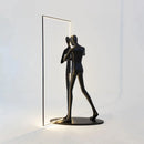 Human Mirror Sculpture Floor Lamp