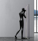 Human Mirror Sculpture Floor Lamp