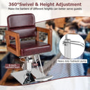 Hydraulic Barber Chair Salon Chair for Hair Stylist with 360 Degrees Swivel-Red by LJGDeals