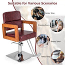 Hydraulic Barber Chair Salon Chair for Hair Stylist with 360 Degrees Swivel-Red by LJGDeals