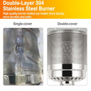 Hykolity 50,000 BTU Propane Patio Heater, Stainless Steel Burner, Triple Protection System, Wheels, Outdoor Heaters (Brown)