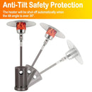 Hykolity 50,000 BTU Propane Patio Heater, Stainless Steel Burner, Triple Protection System, Wheels, Outdoor Heaters (Brown)