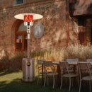 Hykolity 50,000 BTU Propane Patio Heater, Stainless Steel Burner, Triple Protection System, Wheels, Outdoor Heaters (Brown)