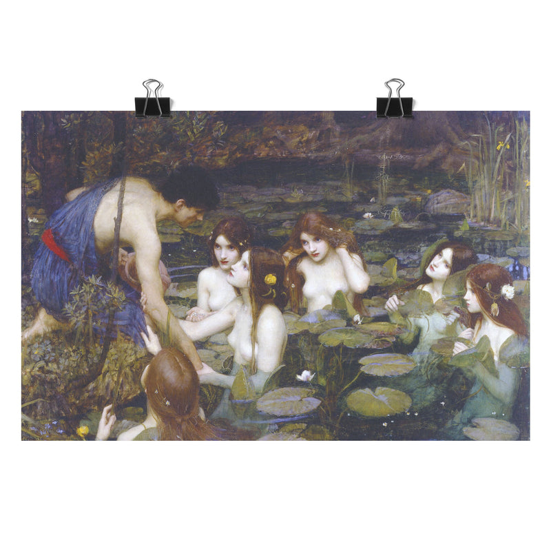 "Hylas and the Nymphs" by John William Waterhouse Matte Poster