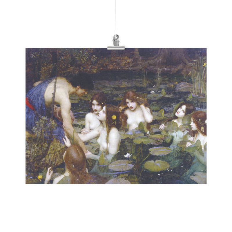 "Hylas and the Nymphs" by John William Waterhouse Matte Poster