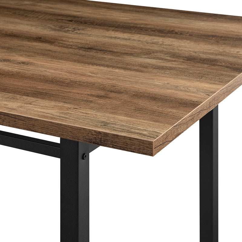 60" Contemporary Wood and Metal Dining Table