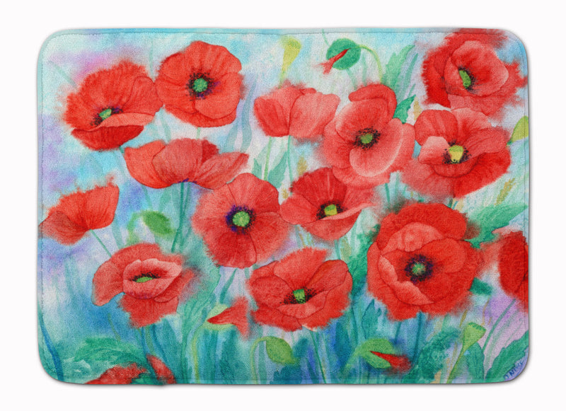 Poppies Machine Washable Memory Foam Mat IBD0258RUG