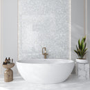 White 12x12 Hexagon Glossy Matte Glass Mosaic Tile (5 pack, 4.83 sq ft/case)