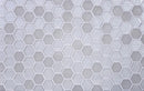 White 12x12 Glossy Matte Hexagon Glass Mosaic Tile (5 pack, 4.83 sq ft/case) - Sample