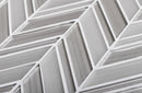 White 10x10 Herringbone Glossy Matte Glass Mosaic Tile (5 pack, 3.76 sq ft/case) - Sample