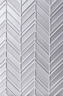 White 10x10 Glossy Matte Chevron Glass Mosaic Tile (5 pack, 3.76 sq ft/case)