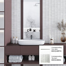 White 12x13 Trapezium Glossy Matte Glass Mosaic Tile (5 pack, 5.38 sq ft/case) - Sample