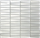 White 12x13 Trapezium Glossy Matte Glass Mosaic Tile (5 pack, 5.38 sq ft/case) - Sample