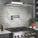 White 12x12 Linear Glossy Matte Glass Mosaic Tile (5 pack, 5 sq ft/case)