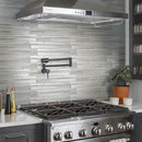 White 12x12 Glossy Matte Sticks Glass Mosaic Tile (5 pack, 5 sq ft/case)