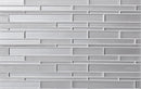 White 12x12 Sticks Glossy Matte Glass Mosaic Tile (5 pack, 5 sq ft/case) - Sample