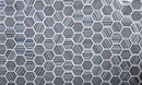 Blue Gray 12x12 Glossy Matte Hexagon Glass Mosaic Tile (5 pack, 4.83 sq ft/case)