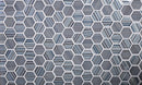 Blue Gray 12x12 Glossy Matte Hexagon Glass Mosaic Tile (5 pack, 4.83 sq ft/case) - Sample
