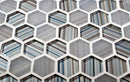 Light Blue 12x12 Glossy Matte Hexagon Glass Mosaic Tile (5 pack, 4.83 sq ft/case) - Sample